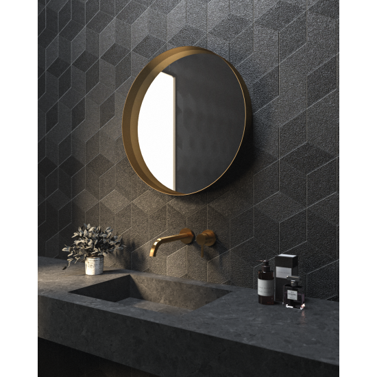 Κρεμαστός Καθρέπτης Iron Circle Φ60 εκ. με Led Copper (Rame Χαλκού)